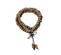 Bracelet en céramique à trois cercles avec 108 perles bouddhistes style ancien élégant pour femmes et étudiants, taille unique, Céramique