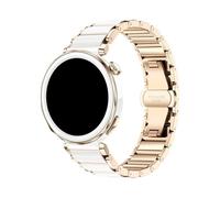 Bracelet en céramique de 18mm Pour Huawei Watch GT5 Pro 42mm /GT5 41mm/GT4 41mm, bracelet de remplacement for femmes avec boucle en acier inoxydable(Rose gold,For GT5 Pro 42MM)