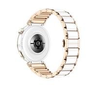 Bracelet en céramique de 18mm Pour Huawei Watch GT5Pro, 42mm, boucle papillon, Bracelet de remplacement Pour Huawei Watch GT 5 4 41MM(Rose Gold-White,For GT5 41mm)