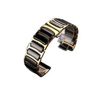Bracelet En Céramique Et Métal 20mm, Pour Samsung Galaxy 7/6/5/4 40 44mm Classic 43 47mm, 22mm Pour Huawei Watch GT6 GT5 Pro 46mm(Gold black,22MM)
