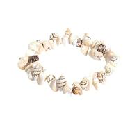 Bracelet en coquillages | Bijoux extensibles | Bijoux élastiques, accessoire de mode bohème pour femme, robe d'été, Refer to description, Coque + corde élastique, Unisexe