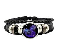Bracelet en corde avec signe du zodiaque - Bracelet tissé multicouche pour homme et adulte