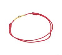 Bracelet en corde rouge avec petites perles dorées | Bracelet de cheville rétro chinois chic et simple pour femme | Matériau TI galvanisé - Accessoire de bijoux tendance en rouge, noir, bordeaux
