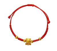 Bracelet en corde rouge de l'année chinoise du cheval - Bracelet porte-bonheur en corde tressée porte-bonheur pour homme et femme - Cadeau idéal pour homme et femme, taille unique, Acier allié, Pas de