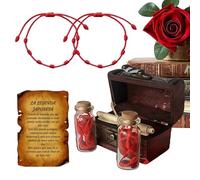 Bracelet en corde rouge - Protection contre le mauvais œil - Bijoux en corde chinoise - Bracelets pour couple - Pour homme, femme, petit ami, petite amie, mariage, vie quotidienne, Saint-Valentin