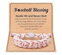 Bracelet en cordon | Bracelet d'amitié tissé - Bijou de baseball - Cadeau de remise de diplôme - Souvenir pour les filles, les adolescents, l'école, les voyages, les festivals, le sport, la vie