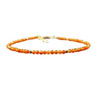 Bracelet en cornaline ronde de 2 mm, perles à facettes, fermoir plaqué or réglable de 17,8 cm, pour hommes et femmes | LK_STACK_01822