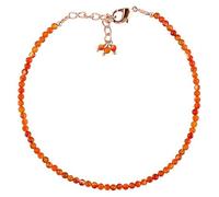 Bracelet en cornaline ronde de 2 mm, perles à facettes, fermoir plaqué or réglable de 17,8 cm, pour hommes et femmes | LK_STACK_01825