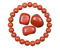 Bracelet En Cristal Bracelet de perles en pierre d'obsidienne dorée for hommes et femmes, lumière dorée arc-en-ciel, pierre brute, perle ronde, bijoux énergétiques(19cm,6MM BEADS_13 RED JASPER)