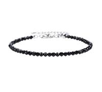 Bracelet en Cristal De Guérison en Pierre Spinelle Noire Naturelle De 3 Mm pour Femmes, Bracelet en Pierres Précieuses De Chakra À Facettes, Distance De Yoga Réglable, Bijoux De Charme pour Homm