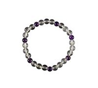 京都あさひ屋 Bracelet en cristal de quartz et agate rouge/améthyste/jade indien, juzu japonais, chapelet, chapelet, chapelet, mala, fait main, bracelet Kyoto pour cadeau unisexe, Petit, Bodhi Cristal de