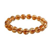 Bracelet en cristal jaune for hommes et femmes à offrir cadeau des amis avec boîte for la chance financière(Yellow 9-9.5mm)