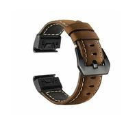 Bracelet en cuir à dégagement rapide de 26mm, adapté for Garmin Fenix8 7X Pro 6X 5X 8X 8 Plus Tactix 7 AMOLED Epix Pro 51mm Enduro 2(Brown Black,22mm)