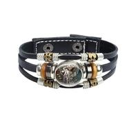 Bracelet en cuir Anime Death Note L · Lawliet Killer Yagami Light Figures Bracelet en verre bouton pression Chaînes Punk Bijoux Cosplay, 20 mm, Verre