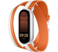 Bracelet en cuir bicolore Xiaomi | 140-180 mm | Blanc-orange | Cuir de veau, PU (intérieur)