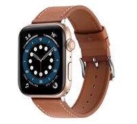 Bracelet en cuir compatible avec Apple Watch 38 mm 40 mm 41 mm 42 mm 44 mm 45 mm 46 mm 49 mm - Bracelet de montre pour iWatch Ultra SE Series 10 9 8 7 6 5 4 3 2 1
