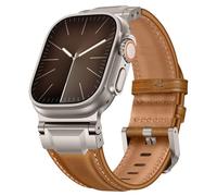 Bracelet en Cuir Compatible avec Apple Watch Ultra 3 49mm 44mm 46mm 45mm 42mm Bracelet Durable de Connecteur en Métal Robuste pour Ultra 3 2 1,SE 3 2 1,iWatch Series 11 10 9 8 7 6 5 4 3 2 1 Femmes