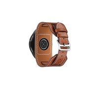 Bracelet en cuir de 22 mm 20 mm Pour Samsung Watch 6 5 4 Gear S3, ceinture Pour Huawei Watch 4/3/GT3-2 Pro, Pour Amazfit GTR/GTS 4 Band (Color : Brown, Size : For Amazfit GTR 47mm)