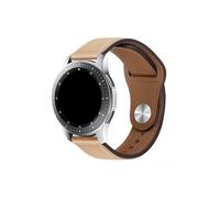 Bracelet en cuir de largeur 22 mm/20 mm adapté Compatible avec Samsung Watch 3/4/5/Gear/S3/Huawei Watch GT 2 46 mm/Amazfit GTR/Bip Bracelet de remplacement(Apricot,For Galaxy watch 3 45mm)