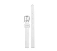 Bracelet en cuir de vachette souple ultra-fin petite taille for montre Rosemont Rose Fossil Casio motif lézard for femme 6 mm 8 10(White-silver,14mm)