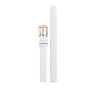 Bracelet en cuir de vachette souple ultra-fin petite taille for montre Rosemont Rose Fossil Casio motif lézard for femme 6 mm 8 10(White-rose gold,16mm)