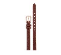 Bracelet en cuir de vachette souple ultra-fin petite taille for montre Rosemont Rose Fossil Casio motif lézard for femme 6 mm 8 10(Red-gold,16mm)
