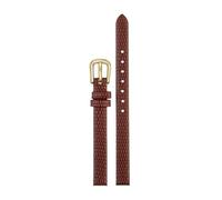 Bracelet en cuir de vachette souple ultra-fin petite taille for montre Rosemont Rose Fossil Casio motif lézard for femme 6 mm 8 10(Brown-gold,14mm)