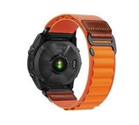 Bracelet en cuir et Nylon Pour Garmin Fenix 8 7X 7 7S 6X 6 Pro 6S 5 5X Plus série MARQ Enduro3 sangle de remplacement Accessoires(Deep orange,20mm(Fenix 8 43MM/7s/6s/5s))