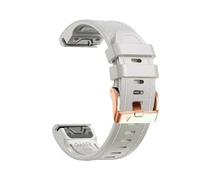 Bracelet en cuir et Silicone de 20MM, Pour Garmin Fenix 8 E 43mm 7S 6s 5s, Installation rapide(Grey,For Fenix 8 43MM)