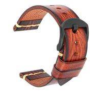 Bracelet en cuir fait main pour homme, 20 mm/22 mm, longueur 20 cm, style vintage, avec boucle ardillon, accessoires de bracelet remplaçables,Marron Noir,26 mm