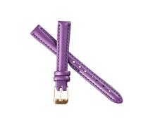 Bracelet en cuir for un démontage et un remplacement rapides, vintage for hommes et femmes, épais et doux(Deep Purple (Rose Gold),14mm)