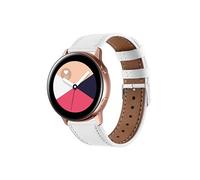 Bracelet en cuir haute qualité confortable Remplacement pour Samsung Galaxy Watch Active / Active2 40mm - Blanc