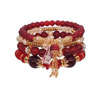 Bracelet en cuir personnalisé pour homme Bracelet multi-style Cercle Main String Perle Femme Accessoire Demoiselle d'honneur, taille unique, Acier allié, Pas de gemme
