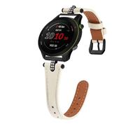 Bracelet en cuir pour femme compatible avec Garmin Venu/Venu 2 Plus Bling | Bracelet de rechange élégant en cuir pour femme et fille - Bracelet fin avec boucle en métal et strass