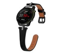 Bracelet en cuir pour femme compatible avec Garmin Venu/Venu 2 Plus Bling | Bracelet de rechange élégant en cuir pour femme et fille - Bracelet fin avec boucle en métal et strass