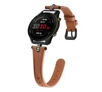 Bracelet en cuir pour femme compatible avec Garmin Venu/Venu 2 Plus Bling | Bracelet de rechange élégant en cuir pour femme et fille - Bracelet fin avec boucle en métal et strass