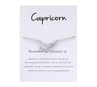 Bracelet en cuir pour femme en argent sterling 925 avec 12 constellations, avec carte de bénédiction et pierres rouges