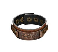 Bracelet en Cuir pour Femme,Vintage Tressé en Cuir Véritable Charme Bangles Bracelets Wrap Steampunk Fine Gravure Cadeau De Noël De La Personnalité pour Les Hommes Femmes Garçons