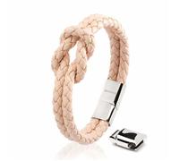 Bracelet en Cuir pour Femmes, SERASAR, B022-16, Rose, Bijoux bracelet élégants et tendance avec fermoir en acier et magnétique.