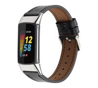Bracelet en cuir pour Fitbit Charge 5 - Noir