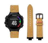 Bracelet en cuir pour Garmin Forerunner 220/230/235/735XT/620/630, Bracelet de remplacement en cuir de haute qualité Compatible avec Forerunner 220/230/235/735XT/620/630 pour Hommes et Femmes (I)