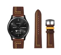 Bracelet en cuir pour Garmin Vivomove Sport/Luxe/Style/Hr/Trend, Bracelet de remplacement en cuir de haute qualité Compatible avec Garmin Vivomove Sport/Luxe/Style/Hr/Trend pour Hommes et Femmes (K)