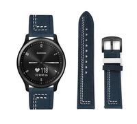 Bracelet en cuir pour Garmin Vivomove Sport/Luxe/Style/Hr/Trend, Bracelet de remplacement en cuir de haute qualité Compatible avec Garmin Vivomove Sport/Luxe/Style/Hr/Trend pour Hommes et Femmes (L)