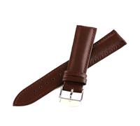 Bracelet en cuir pour homme, 12 mm, 14 mm, 16 mm, 18 mm, 20 mm, 22 mm, 24 mm, longueur 20 cm, noir et marron, accessoires universels remplaçables,Brun,16 mm