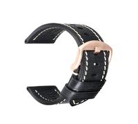 Bracelet en cuir pour homme, 20 mm, 22 mm, 20 cm de long, avec boucle papillon en acier inoxydable, style rétro, accessoires universels interchangeables.,26 mm