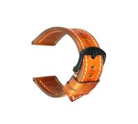 Bracelet en cuir pour homme, 20 mm, 22 mm, 20 cm de long, avec boucle papillon en acier inoxydable, style rétro, accessoires universels interchangeables.,26 mm