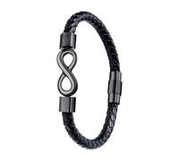 Bracelet en Cuir pour Homme Chaîne Infinity Imperméable et Confortable