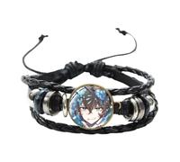 Bracelet en cuir pour homme et femme avec motif de chiens de l'anime Bungou Stray Atsushi Nakajima, 20 mm, Verre