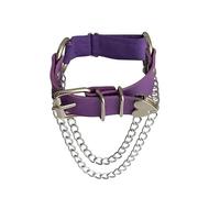 Bracelet En Cuir pour Homme Manchette Gothique En Cuir pour Femme Bracelets Punk Brassards Bracelets Ajustables Manchette Gothique Bracelet Rigide Bijoux D'Halloween Cadeaux Violet