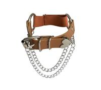 Bracelet En Cuir pour Homme Manchette Gothique En Cuir pour Femme Bracelets Punk Brassards Bracelets Ajustables Manchette Gothique Bracelet Rigide Bijoux D'Halloween Cadeaux Marron